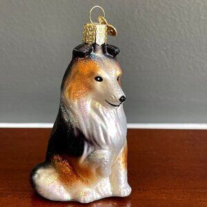 Old World Christmas Sheltie Dog Glass Ornament No Box 13440217